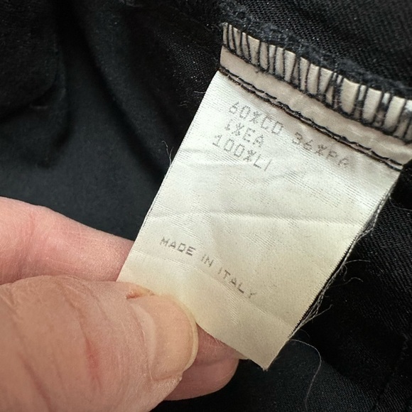 Mandorla Italian Exposed Seams Side Linen Band Wide Leg Pants, Slacks,Trousers - Picture 8 of 10